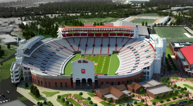 Ole Miss Rebels/Vaught-Hemingway Stadium 3D Stadium Replica - the