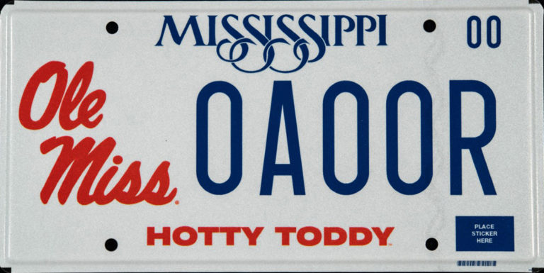 OleMiss-LicensePlate