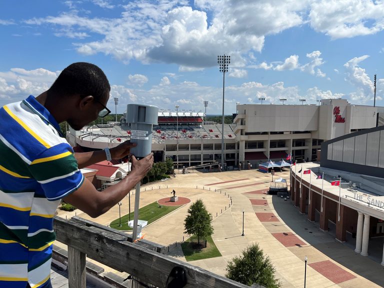 Samuel on top of Anderson Hall2