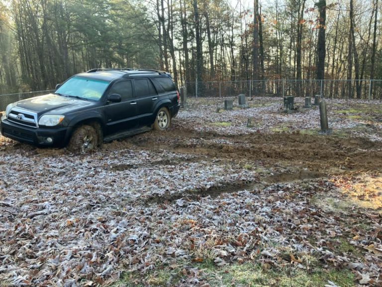 Damage at Union Grove Cemetery in Lafayette County, Mississippi. Posted to Facebook by Nathan Babb.