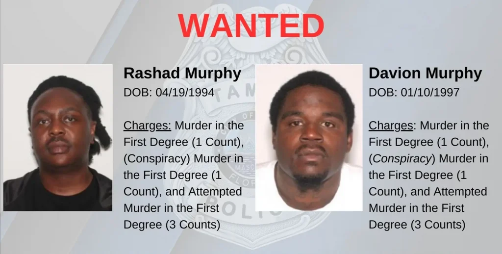 Fifth suspect Davion Murphy remains at large.