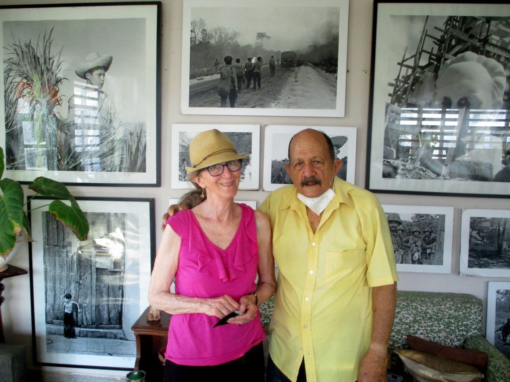 Milly West with Ernesto Fernandez, one of Cuba's most honored photographers.