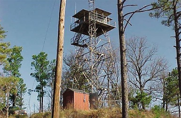 Thacker Mountain Fire Tower near Oxford, Mississippi. Photograph by Jamie Heard.